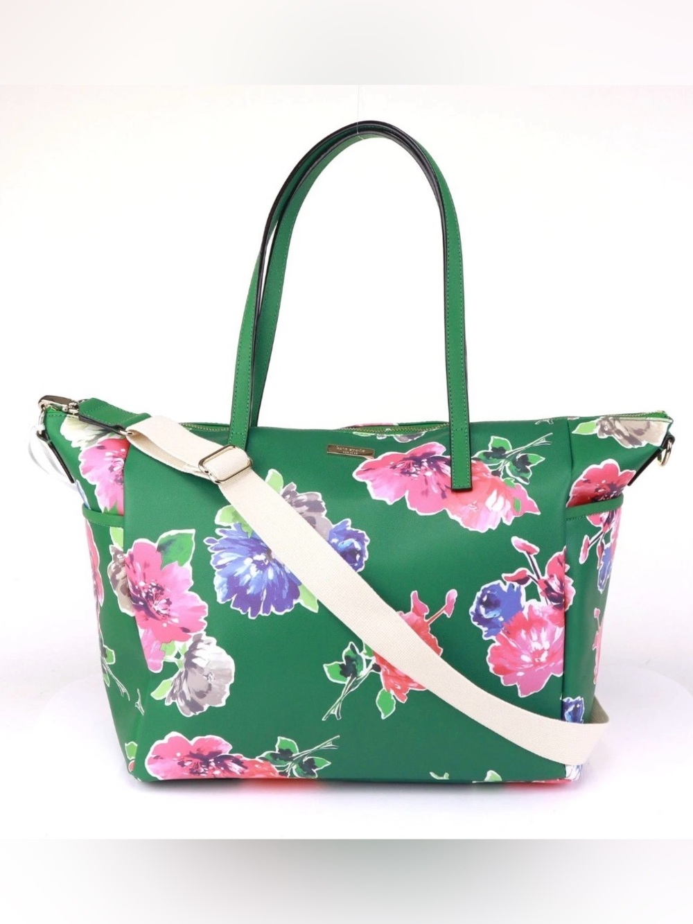 Kate Spade Floral Green Diaper Bag